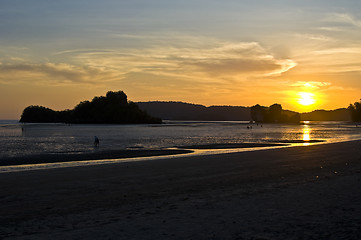 Image showing Sunset at the Andaman Sea