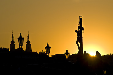 Image showing Sunset in Prague