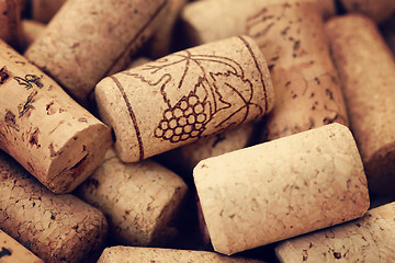 Image showing wine corks backgrounds