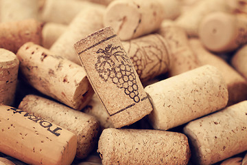 Image showing wine corks backgrounds