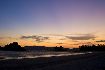 Image showing Sunset at the Andaman Sea