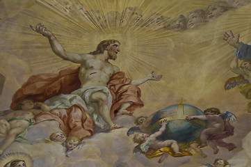 Image showing Biblical fresco