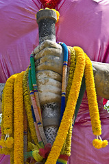 Image showing Hands of a guard