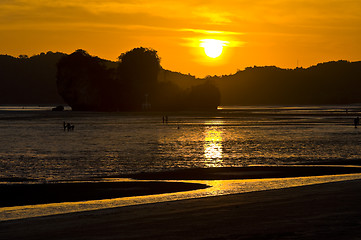 Image showing Sunset at the Andaman Sea