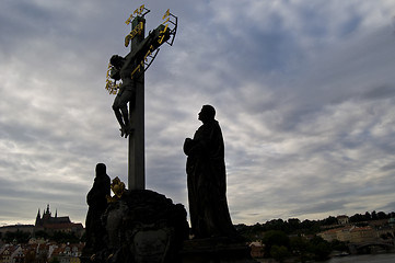 Image showing Statue at the Charles bridge