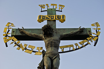 Image showing Statue at the Charles bridge