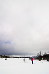 Image showing Skiing in Winter