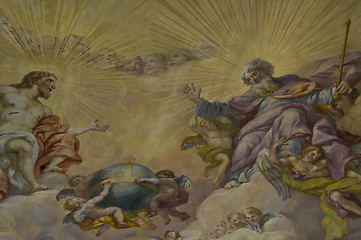 Image showing Biblical fresco