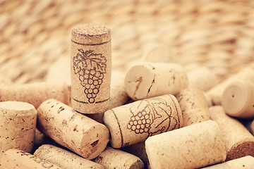 Image showing wine corks backgrounds