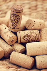 Image showing wine corks backgrounds