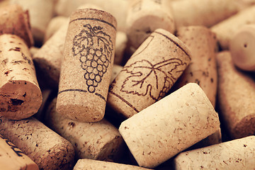 Image showing wine corks backgrounds