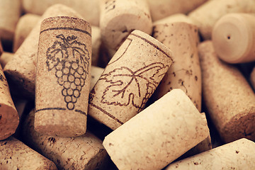 Image showing wine corks backgrounds