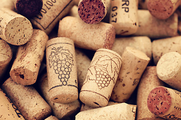 Image showing wine corks backgrounds