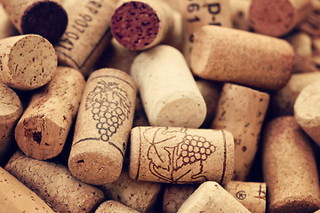 Image showing wine corks backgrounds