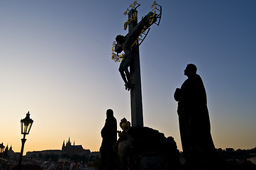 Image showing Statue at the Charles bridge