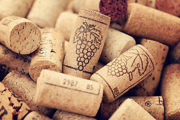 Image showing wine corks backgrounds