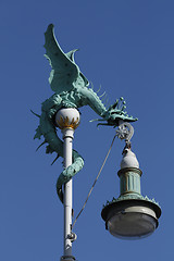 Image showing Dragon Lamp in Copenhagen