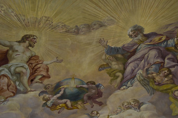 Image showing Biblical fresco