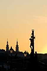 Image showing Sunset in Prague