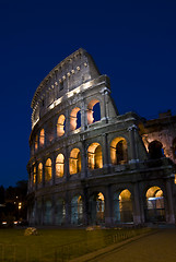 Image showing Coliseum at night