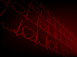 Image showing Cardiogram EKG. EPS 8