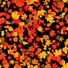 Image showing Autumn red bright leaves. EPS 8