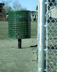 Image showing Metal Garbage Can