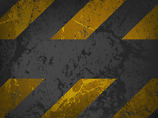 Image showing A grungy and worn hazard stripes texture. EPS 8