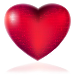 Image showing Red heart with 