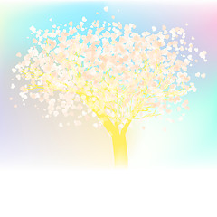 Image showing Stylized love tree made of hearts. EPS 8