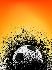 Image showing Football grunge poster orange light. EPS 8