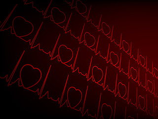 Image showing Cardiogram EKG. EPS 8