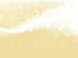 Image showing Gold winter background & snowflakes. EPS 8