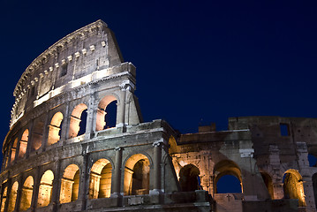 Image showing Coliseum at night
