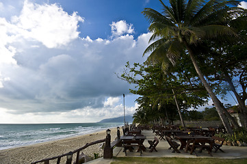 Image showing Terrace at the beach