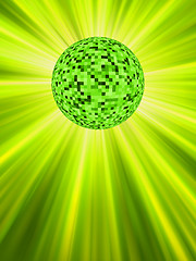 Image showing Sparkling green discoball. EPS 8