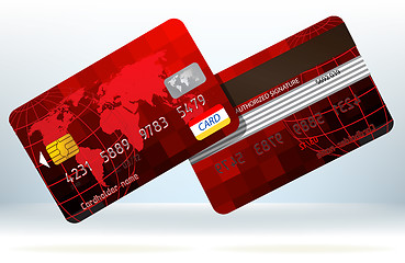 Image showing Credit Card, front and back view. EPS 8