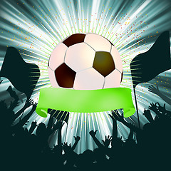 Image showing Grunge Soccer Ball background. EPS 8