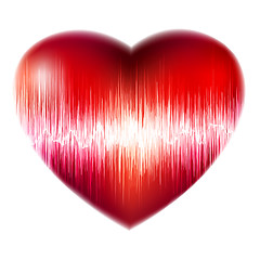 Image showing Ecg red heart background, heartbeat. EPS 8