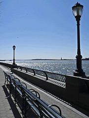 Image showing Sitting at the Hudson river