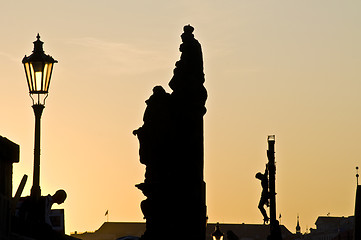 Image showing Sunset in Prague