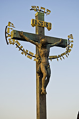 Image showing Statue at the Charles bridge