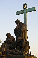 Image showing Statue at the Charles bridge