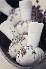 Image showing lavender massage stamps