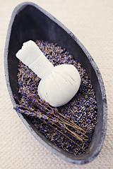 Image showing lavender massage stamps