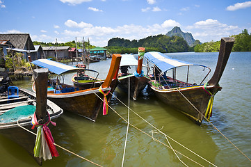 Image showing Longboats