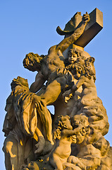 Image showing Statue at the Charles bridge