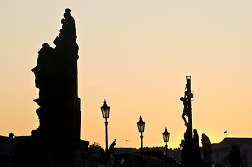 Image showing Sunset in Prague