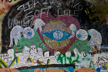 Image showing Lennon wall