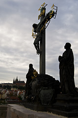 Image showing Statue at the Charles bridge